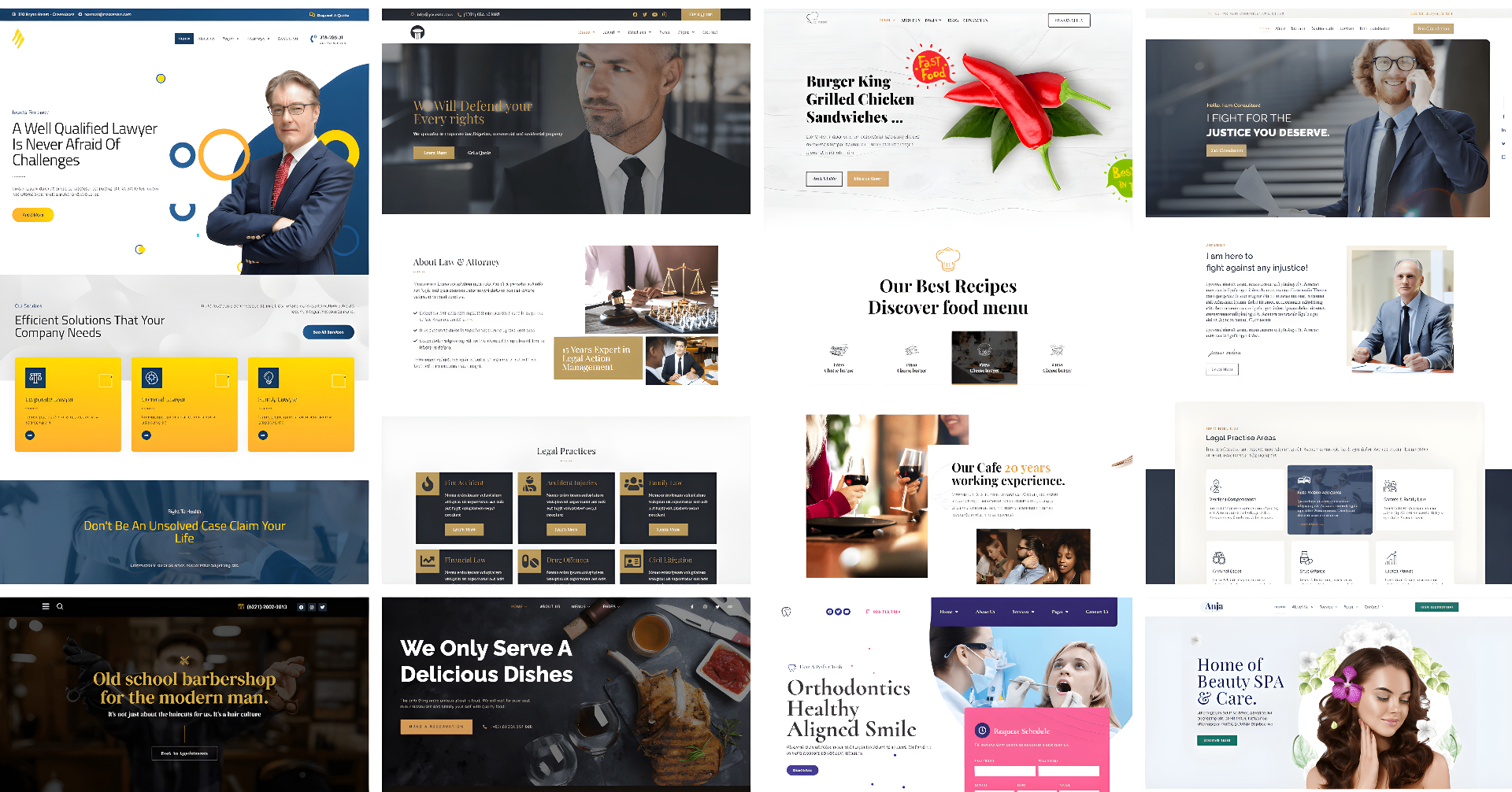 Examples of CloneWorks online business center designs across industries